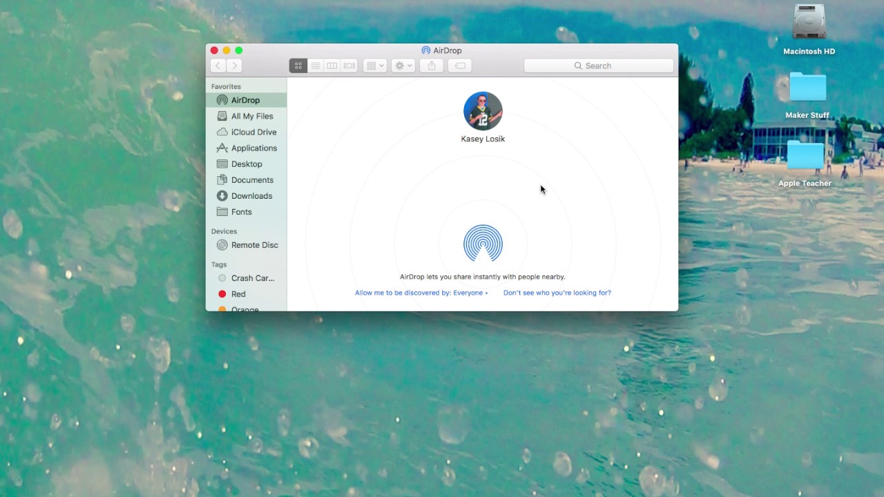 How do i make my mac discoverable for airdrop iphone